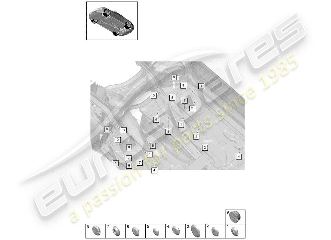 porsche 2019 (panamera 971-1) plug part diagram