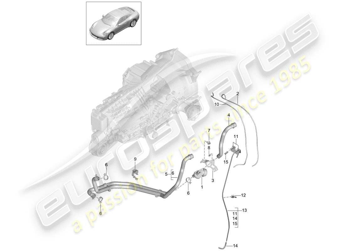 porsche 2018 (991-2) manual gearbox part diagram