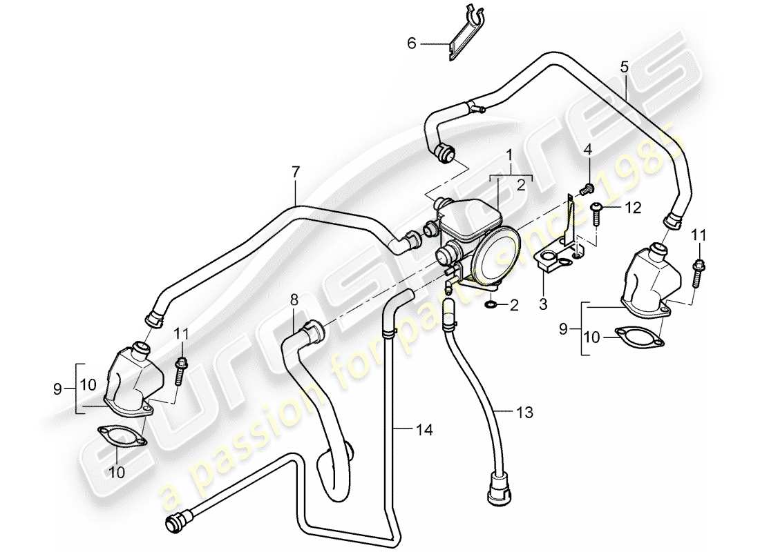 porsche 2007 (997-1) crankcase part diagram