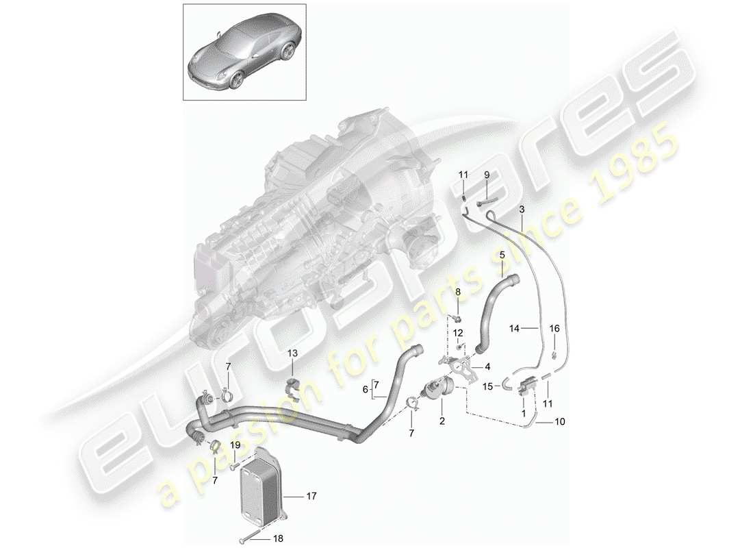 porsche 2013 (991-1) manual gearbox part diagram