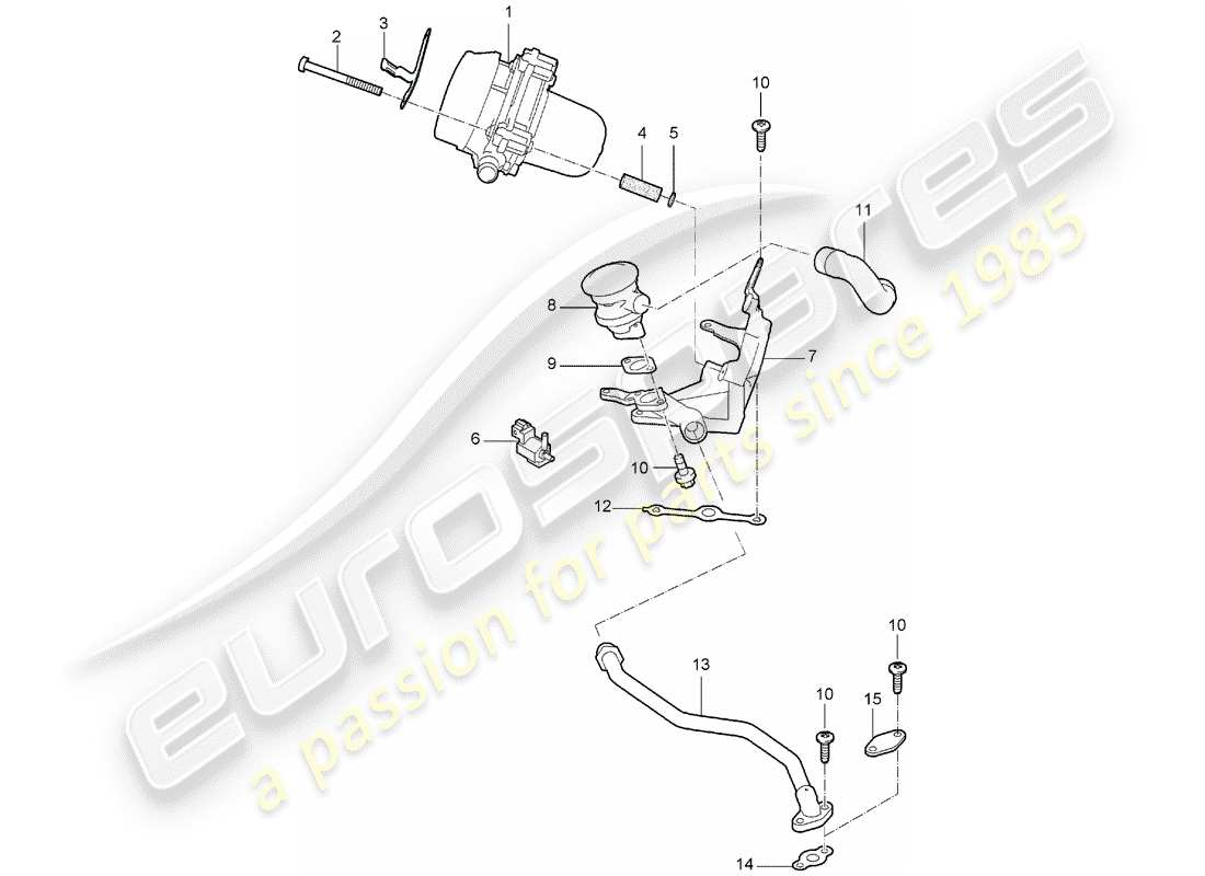 porsche 2007 (997-1) air injection part diagram
