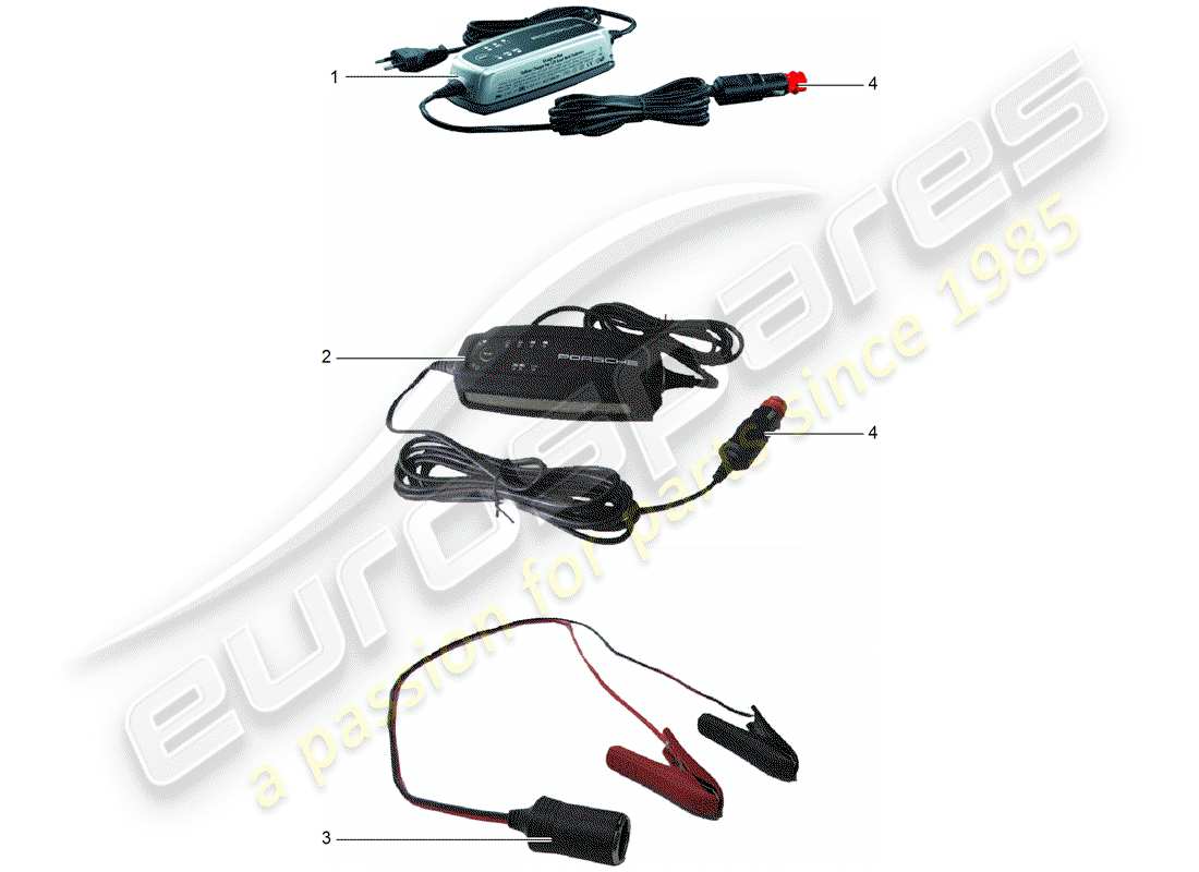 porsche 2019 (tequipment cayenne) charger part diagram
