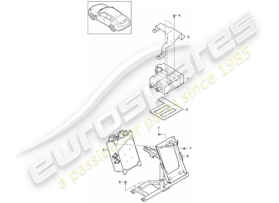 porsche 2013 (panamera 970) heater parts diagram