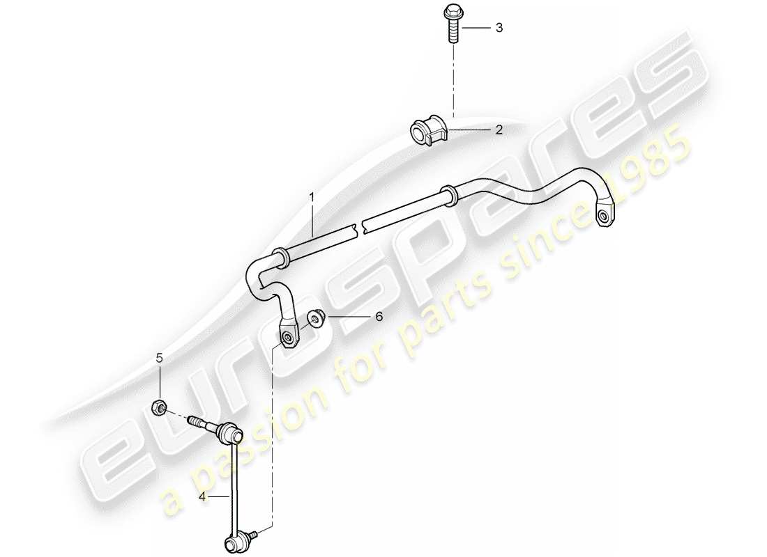 porsche 2007 (987 cayman) stabilizer part diagram