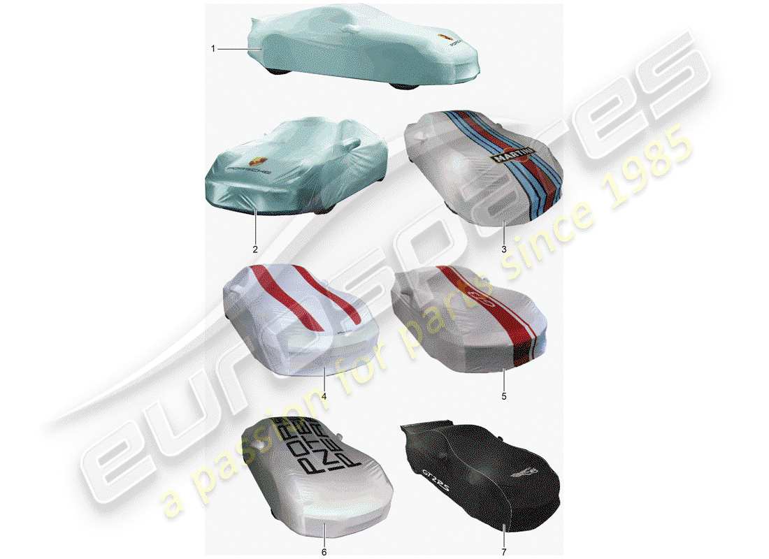 porsche 2014 (tequipment 98x/99x) cover parts diagram