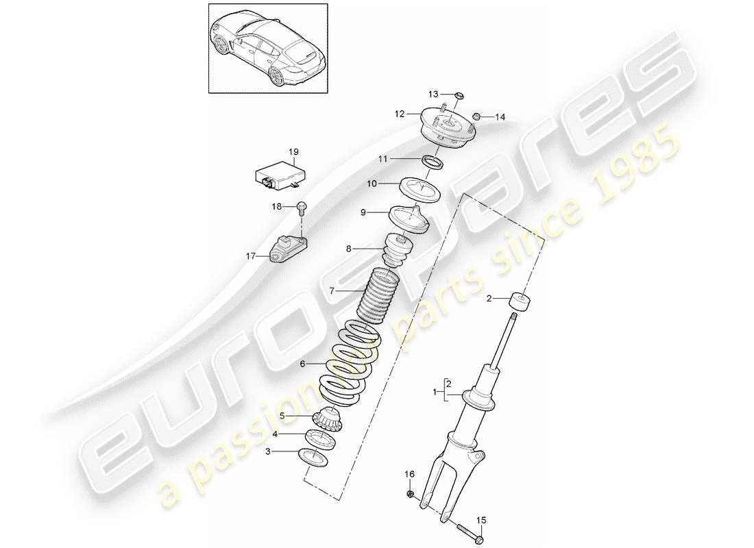 porsche 2016 (panamera 970) suspension parts diagram