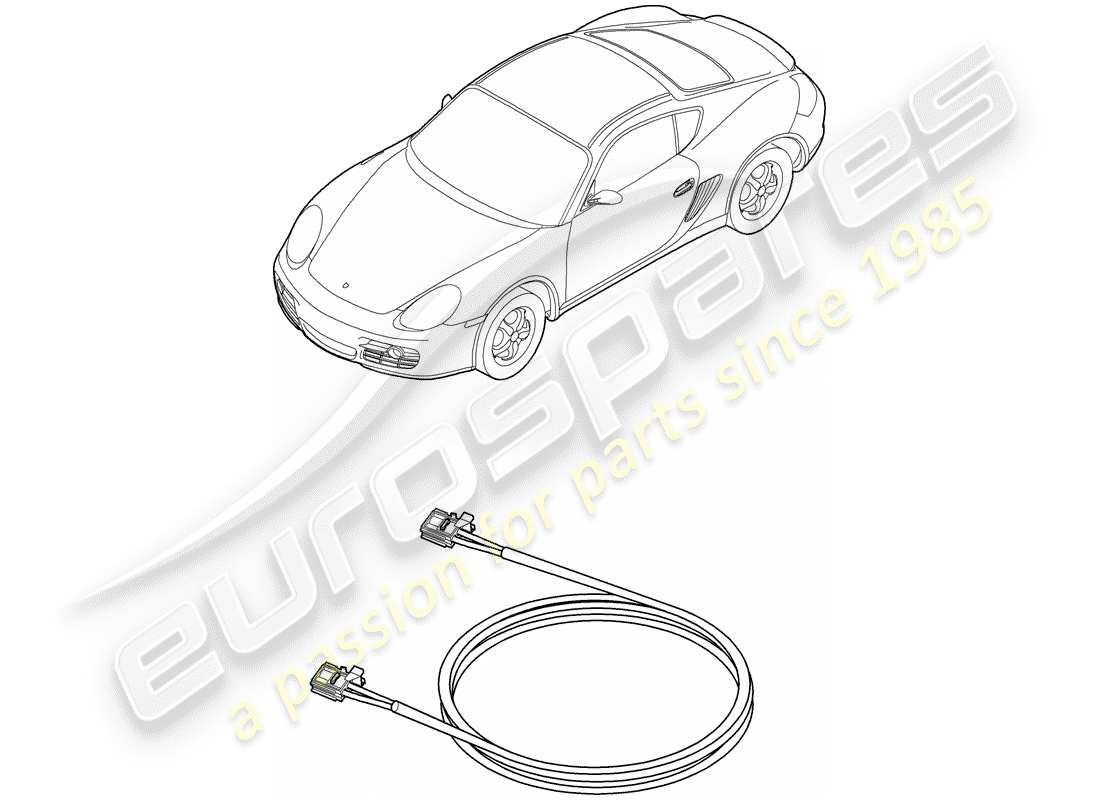 porsche 2006 (987 cayman) light fibre optic part diagram