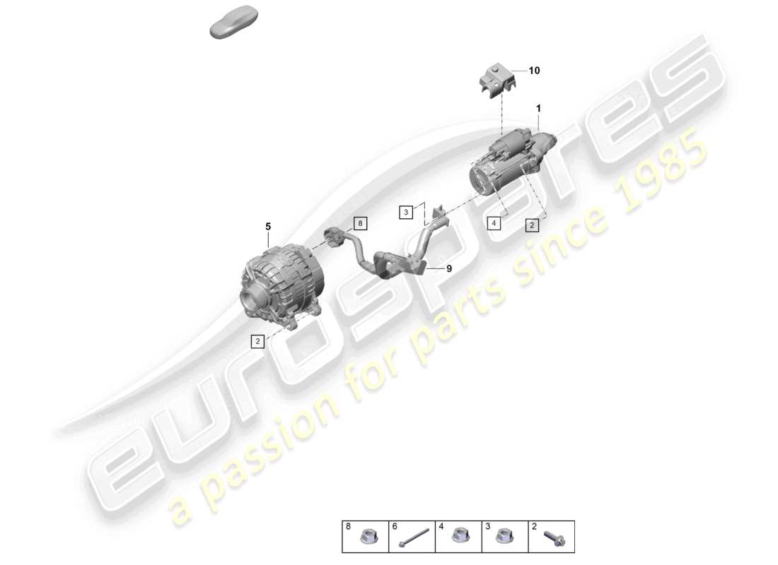 porsche 2018 (718 cayman) starter alternator parts diagram