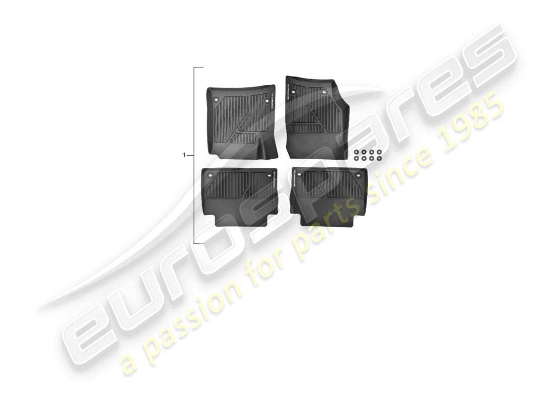 porsche 2003 (cayenne e1 9pa) floor mat 03-10 adventure parts diagram
