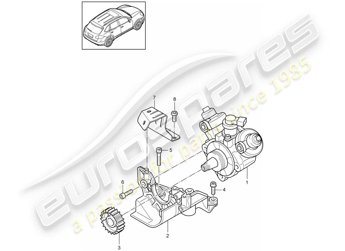 porsche 2016 (cayenne e2 92a) high pressure pump part diagram