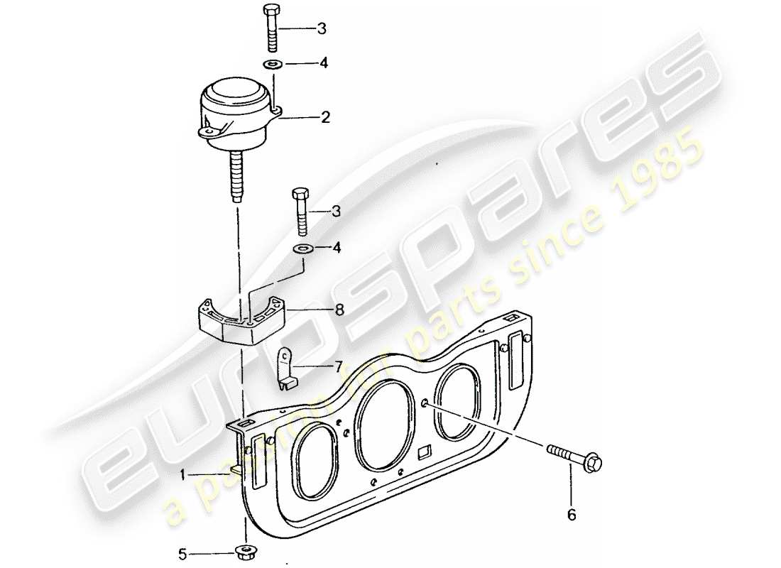 porsche 2005 (996 turbo / gt2) engine suspension parts diagram