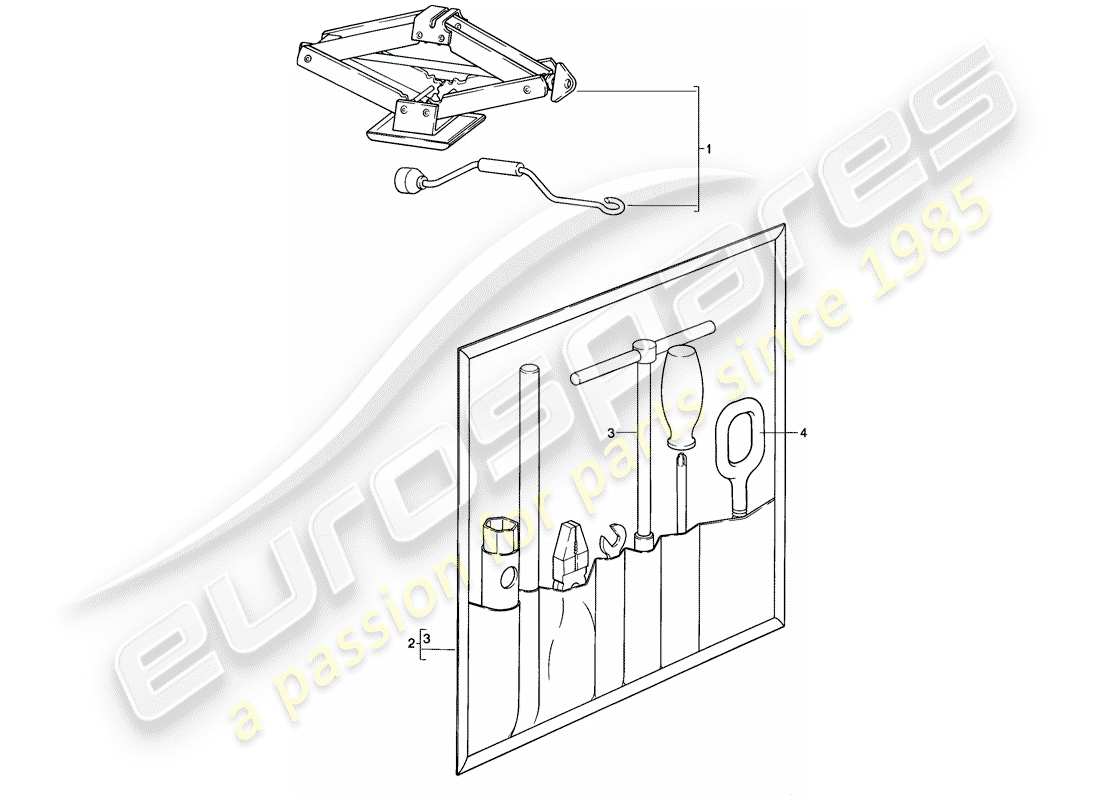 porsche 1983 (944) accessories parts diagram