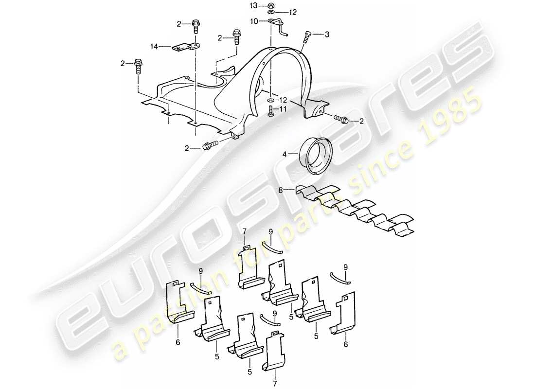 porsche 1987 (959) air duct part diagram