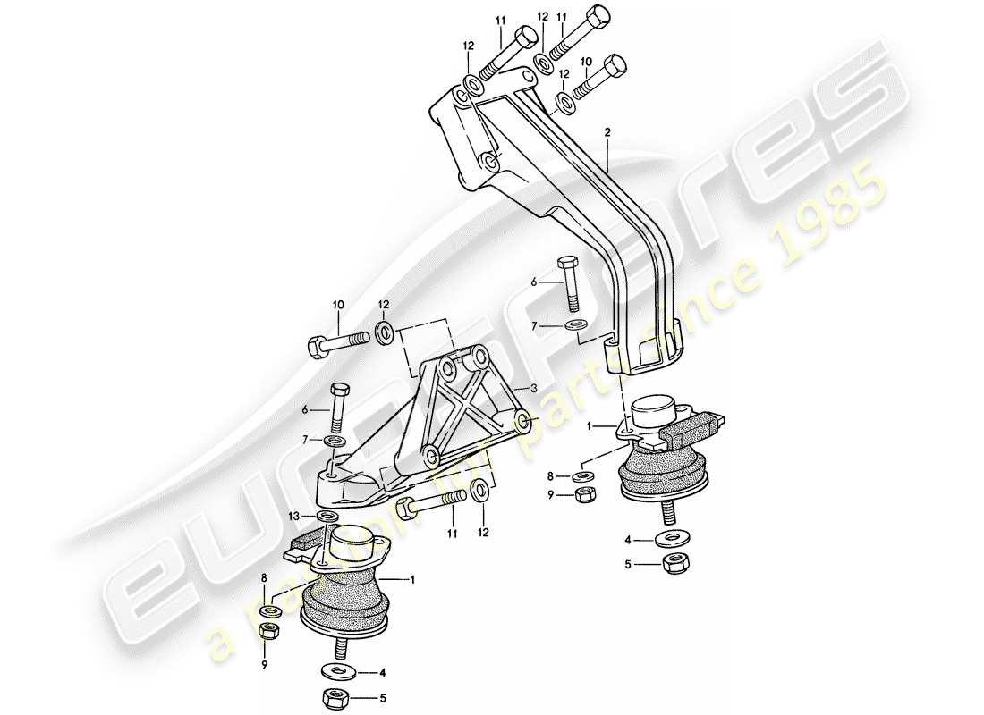 porsche 1984 (944) engine suspension parts diagram