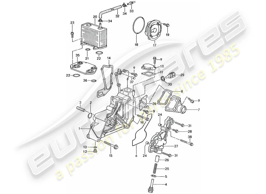 porsche 1998 (986 boxster) oil pump part diagram