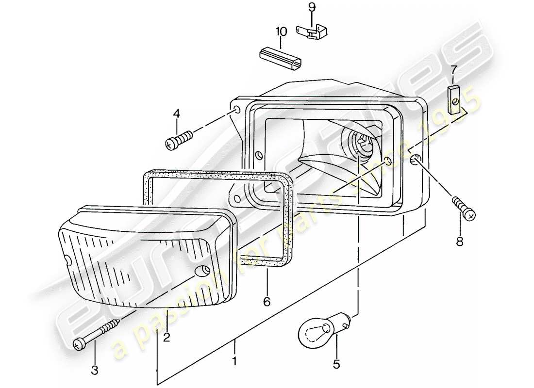 porsche 1982 (944) turn signal parts diagram