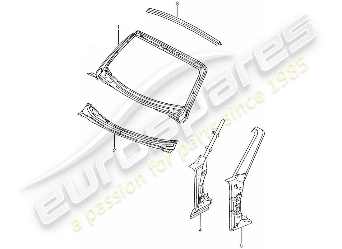 porsche 2001 (986 boxster) cowl part diagram