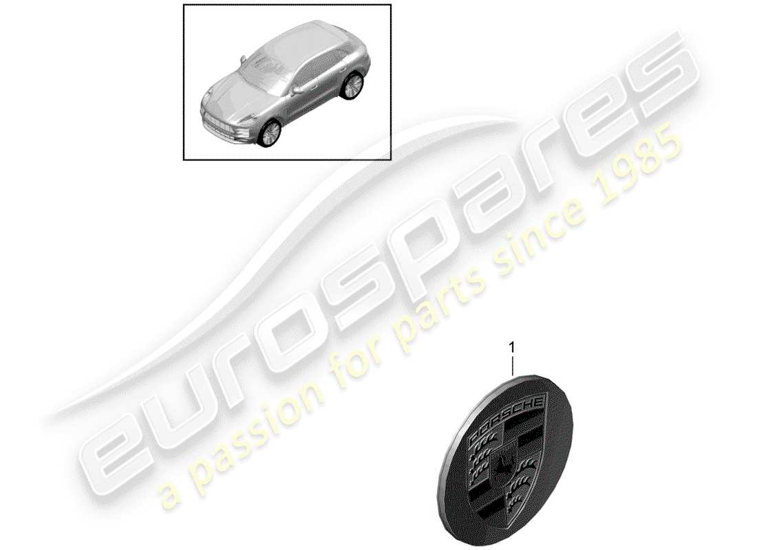porsche 2020 (macan) wheel cap part diagram