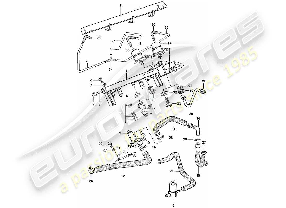 porsche 1983 (944) l-jetronic - 2 part diagram