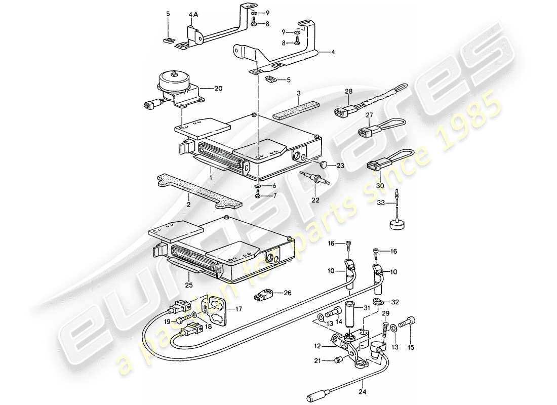 porsche 1989 (944) engine electrics 2 parts diagram