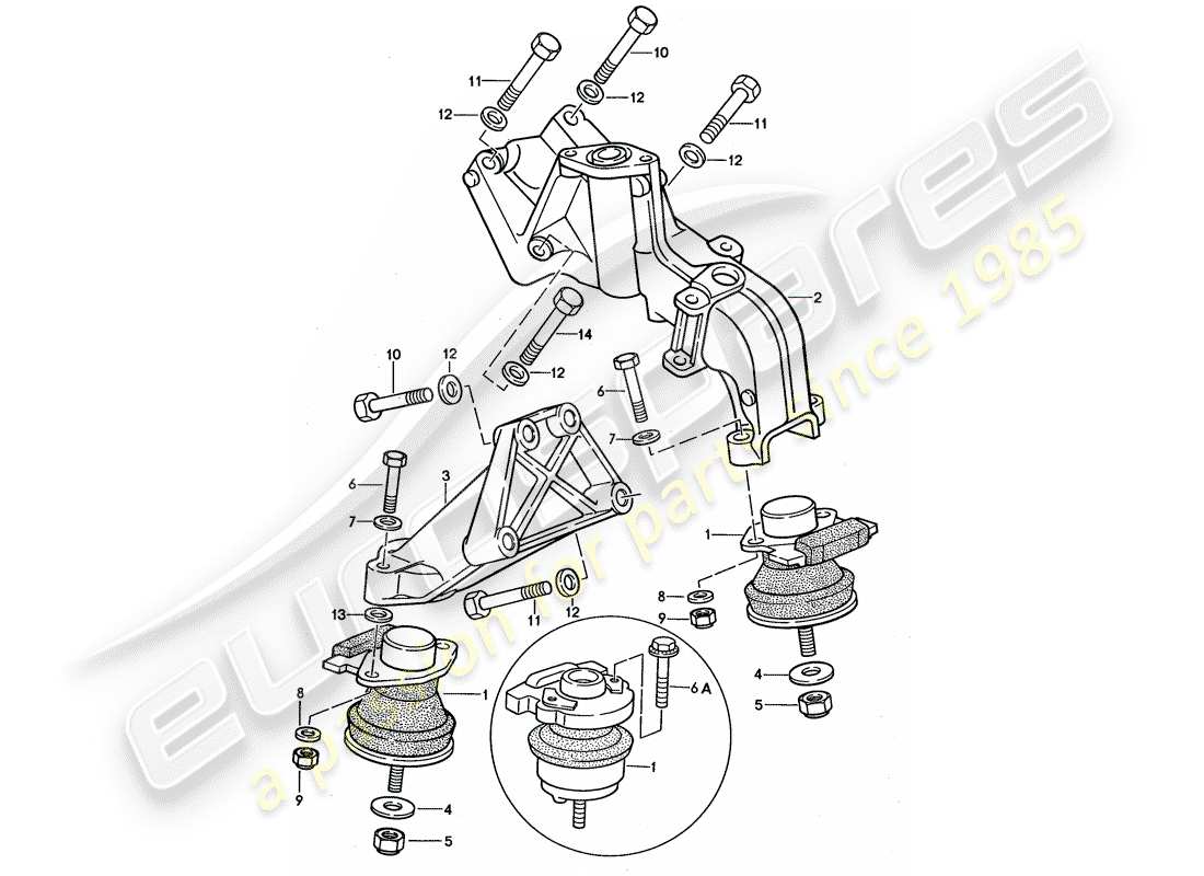 porsche 944 (1990) engine suspension parts diagram