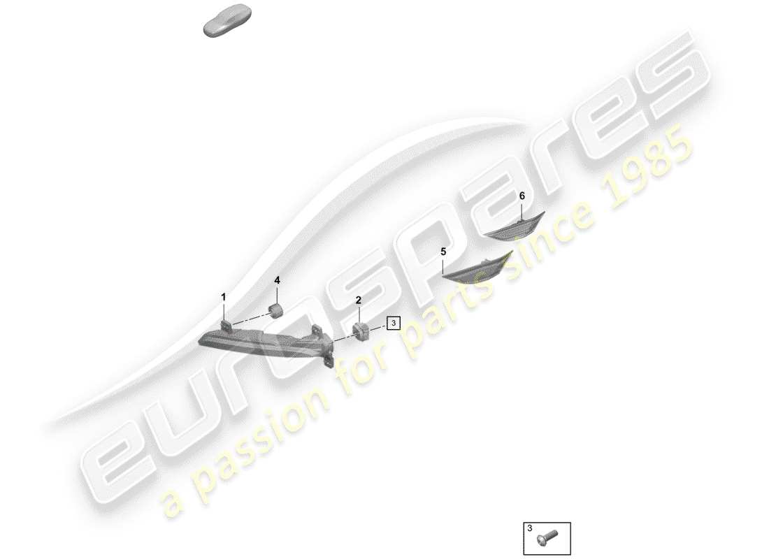 porsche 2020 (718 boxster spyder) turn signal repeater part diagram