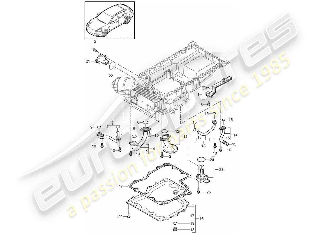 porsche panamera 970 (2011) intake manifold parts diagram