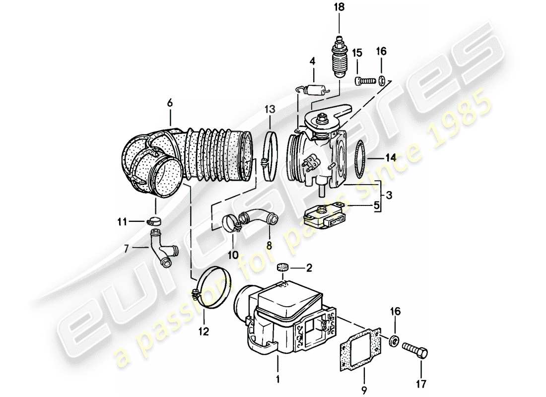 porsche 1984 (944) l-jetronic - 1 parts diagram