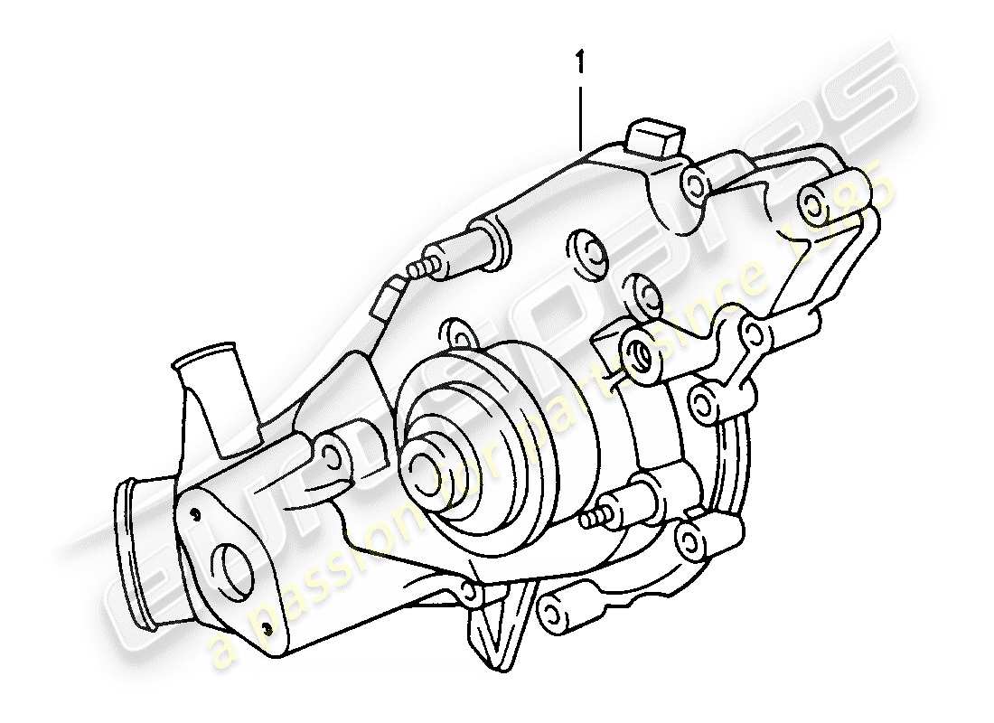 porsche replacement catalogue (2009) water pump parts diagram