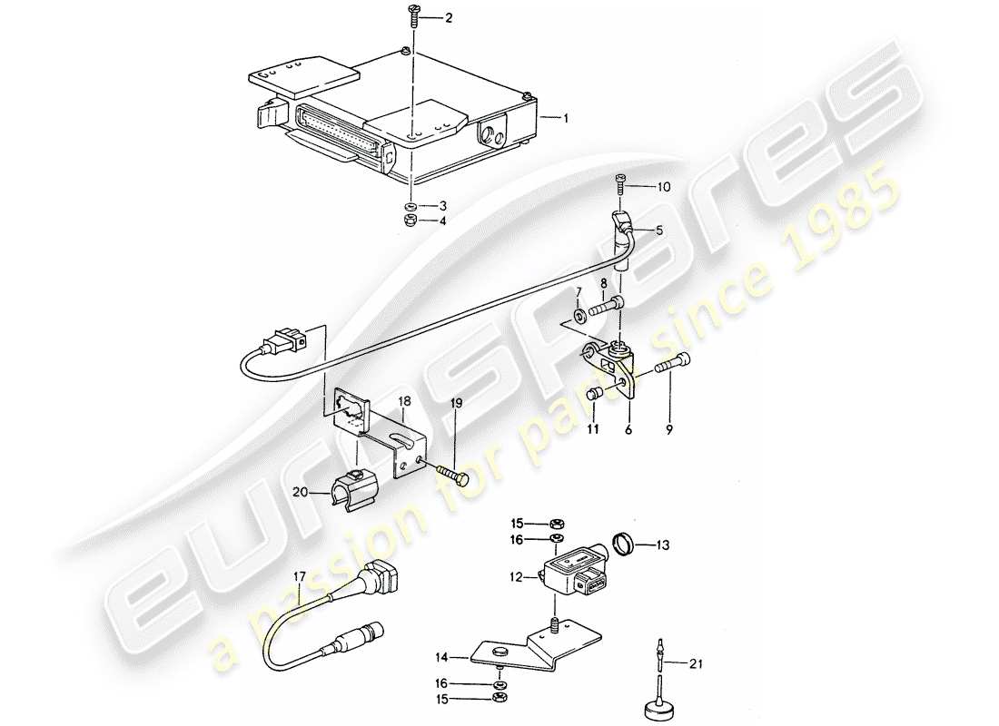 porsche 1994 (968) engine electrics 2 part diagram