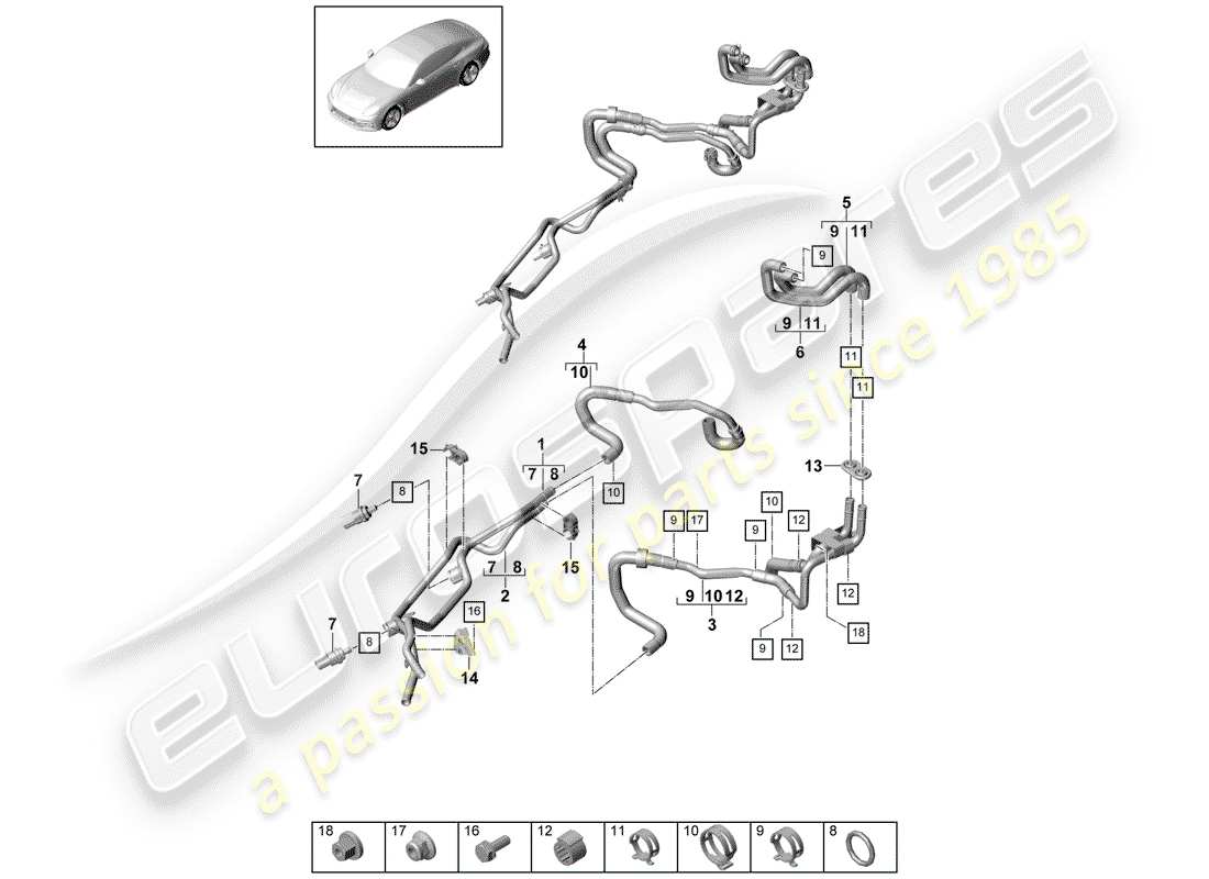 porsche 2020 (panamera 971-1) battery part diagram