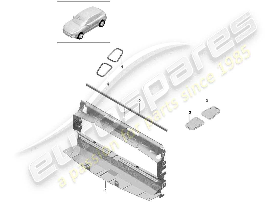 porsche 2016 (macan) air duct part diagram