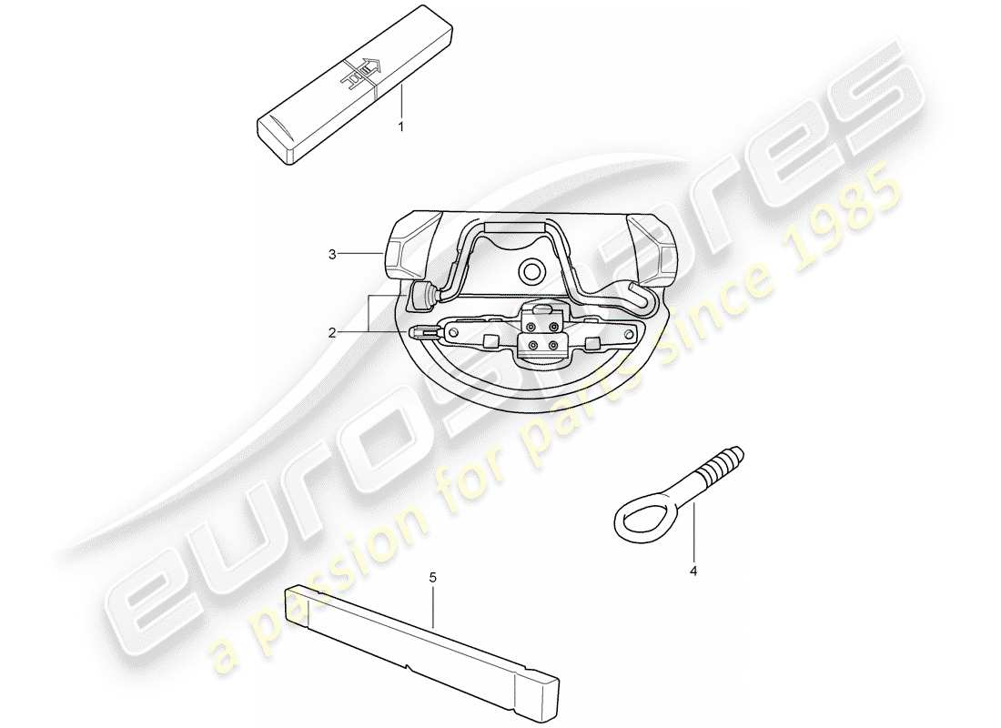 porsche 2006 (987 cayman) tool part diagram
