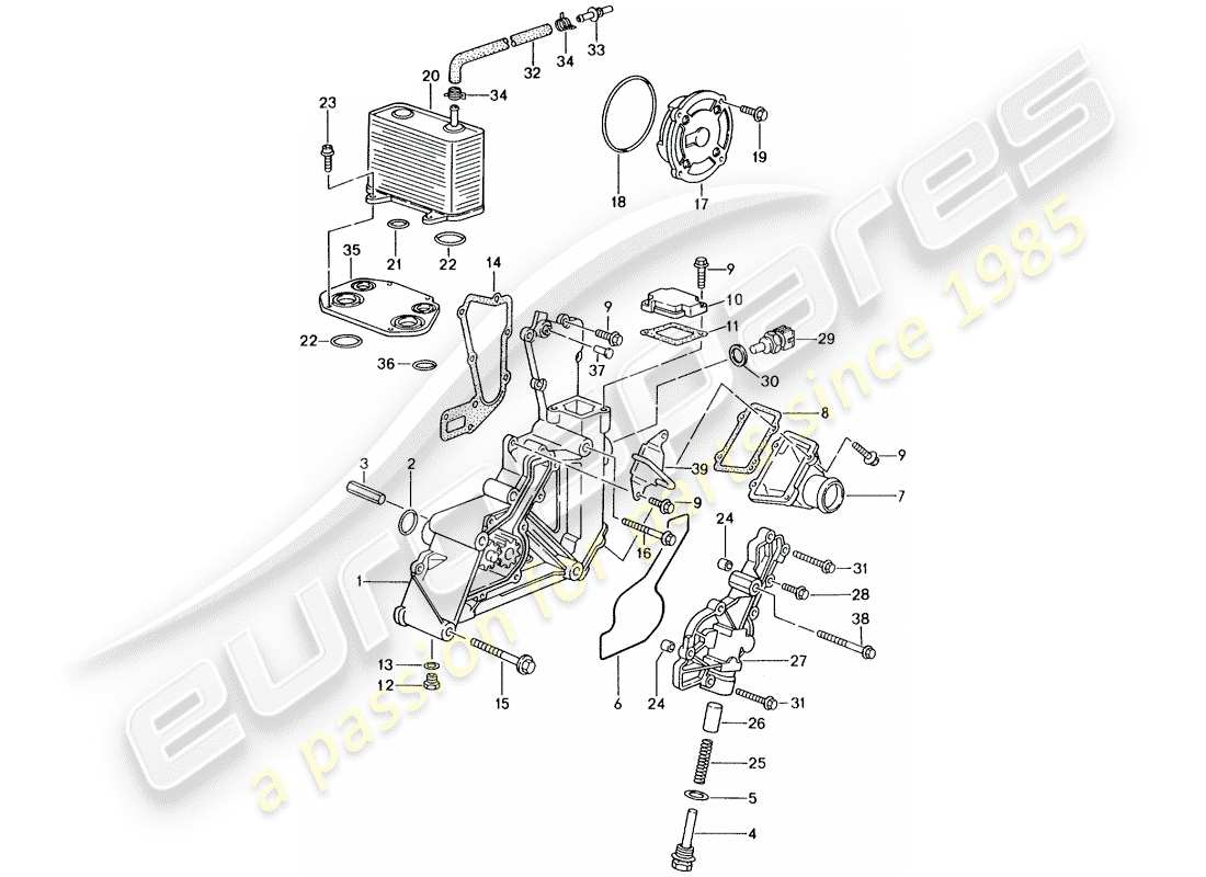 porsche boxster 986 (2000) oil pump parts diagram