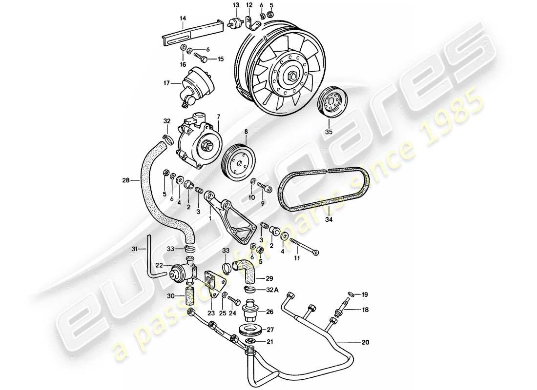 porsche 1983 (911) air injection part diagram