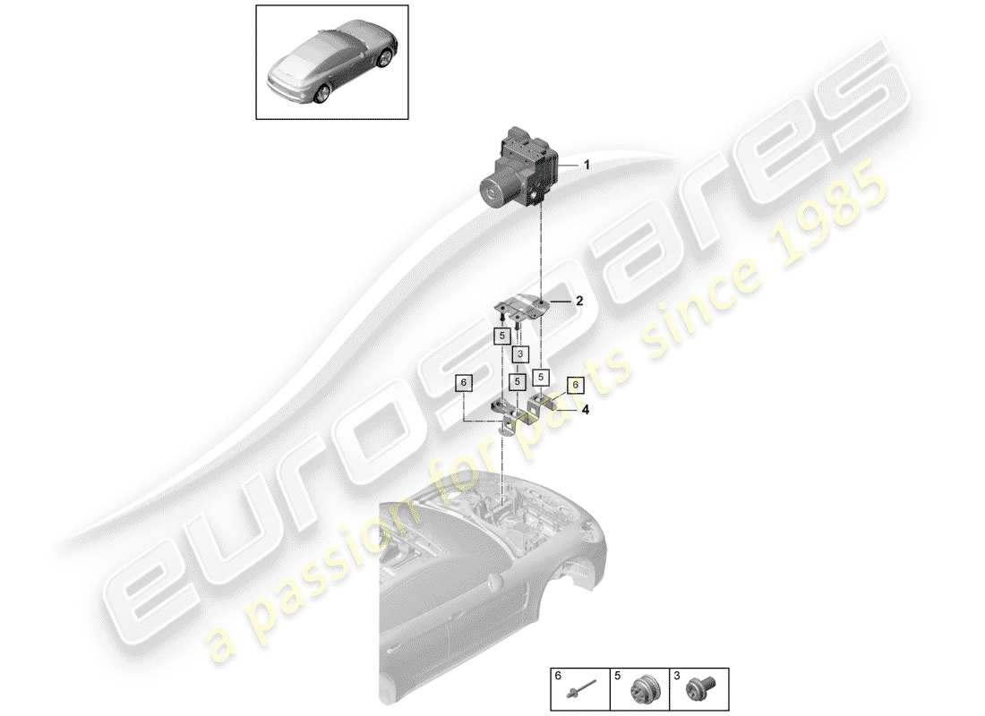 porsche 2018 (panamera 971-1) hydraulic unit part diagram
