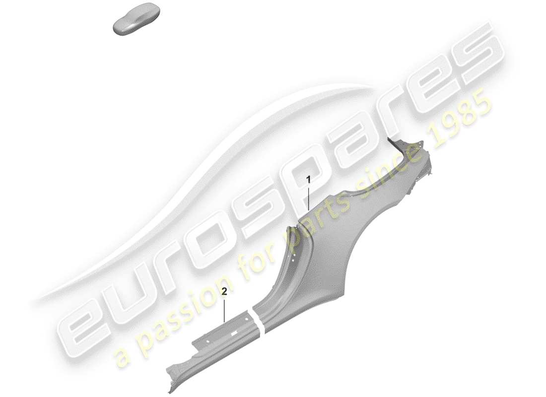 porsche 2020 (992-1) side panel part diagram