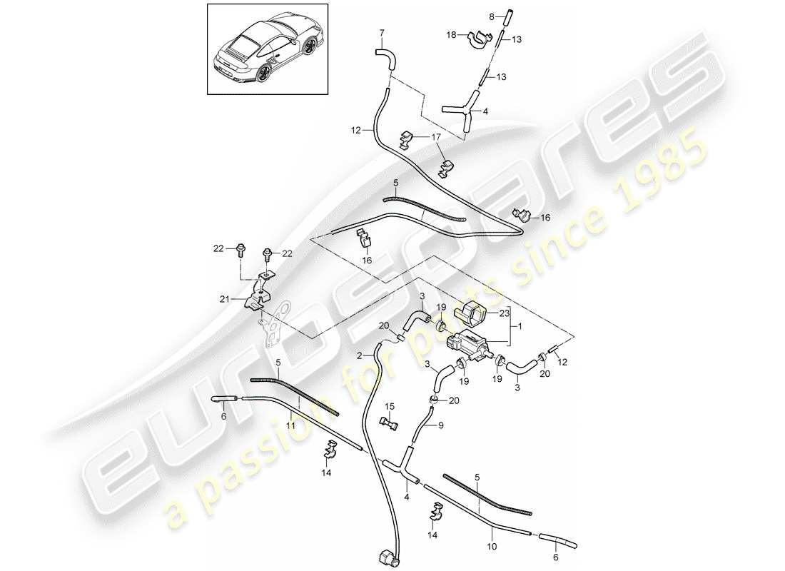 porsche 2012 (997-2 turbo / gt2 rs) vacuum control part diagram