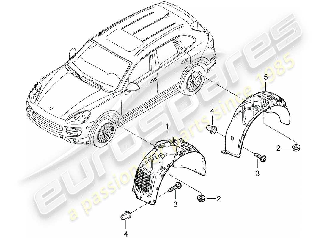 porsche 2013 (cayenne e2 92a) lining parts diagram