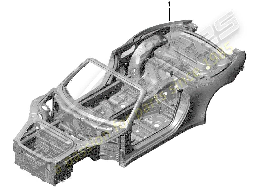 porsche 991r/gt3/rs (2016) car body parts diagram