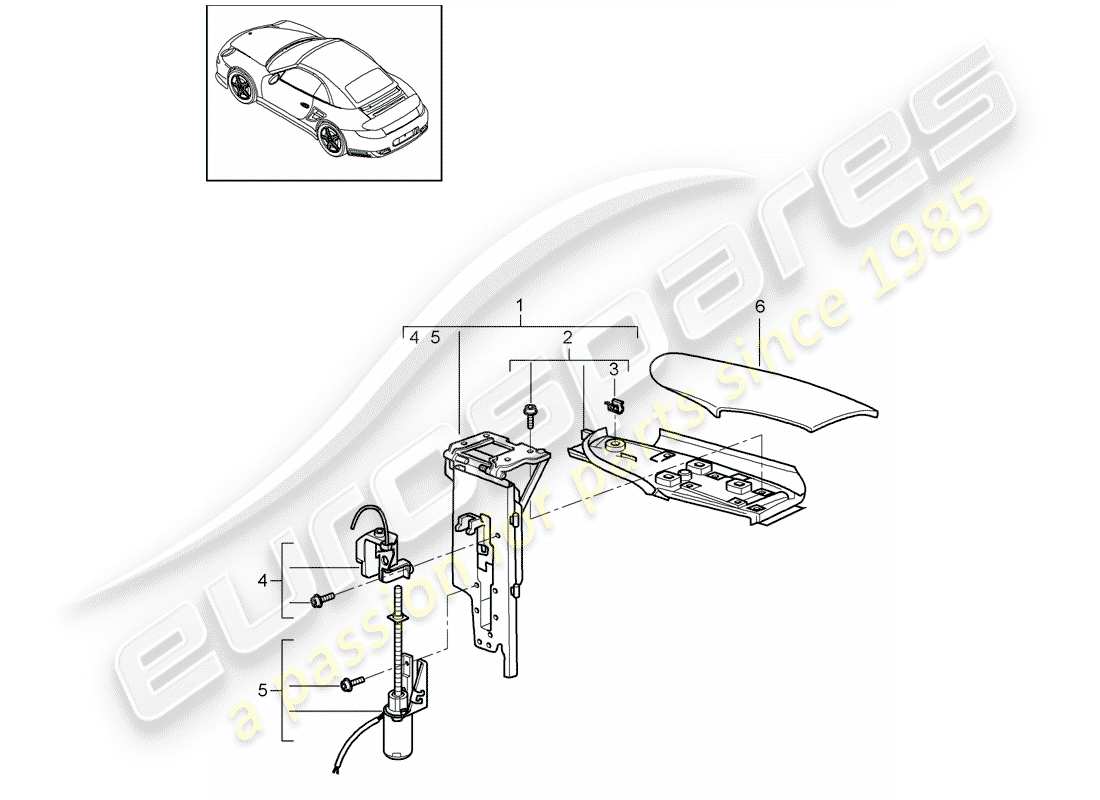 porsche 2012 (997-2 turbo / gt2 rs) flap part diagram