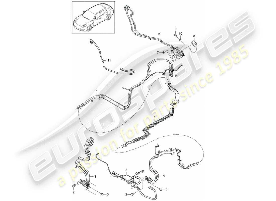 porsche 2013 (panamera 970) wiring harnesses parts diagram