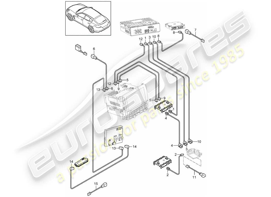 porsche 2013 (panamera 970) connecting line parts diagram