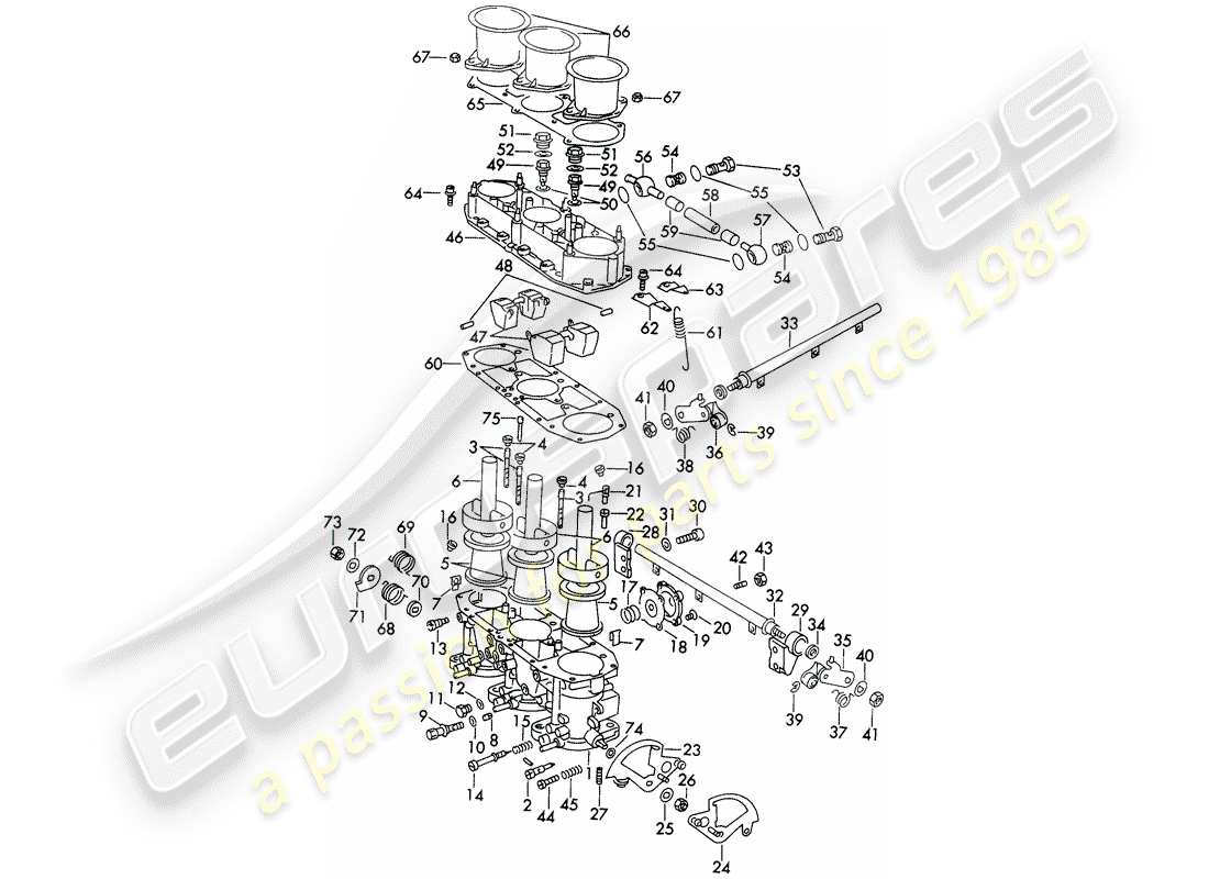 porsche 1970 (911) repair material - for - carburetor - - zenith - - 40 tin - repair set for maintenance - gasket set - see illustration: part diagram