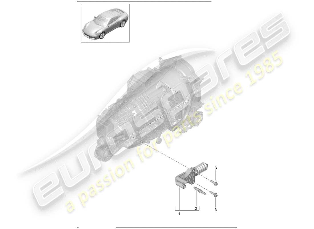 porsche 2019 (991-2) clutch slave cylinder part diagram