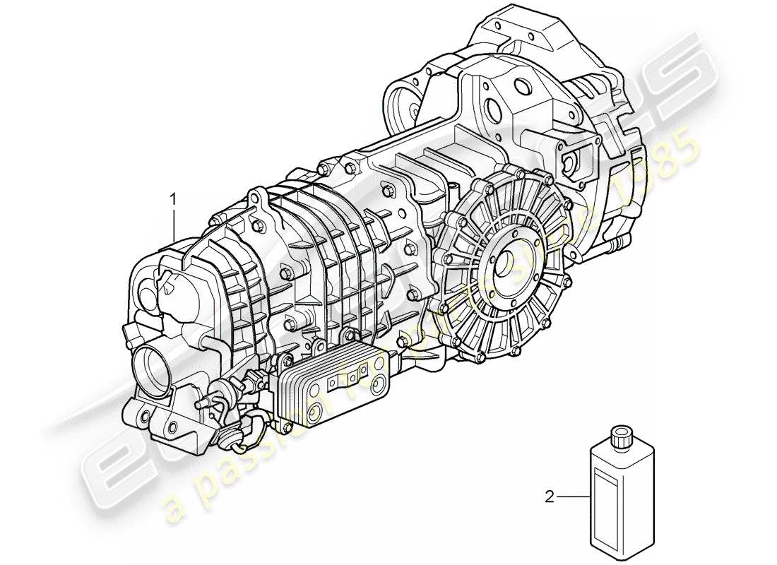 porsche 2010 (997-2 gt3) replacement transmission part diagram