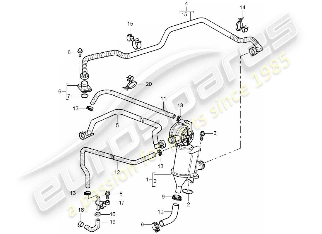 porsche 2007 (997-1) crankcase parts diagram