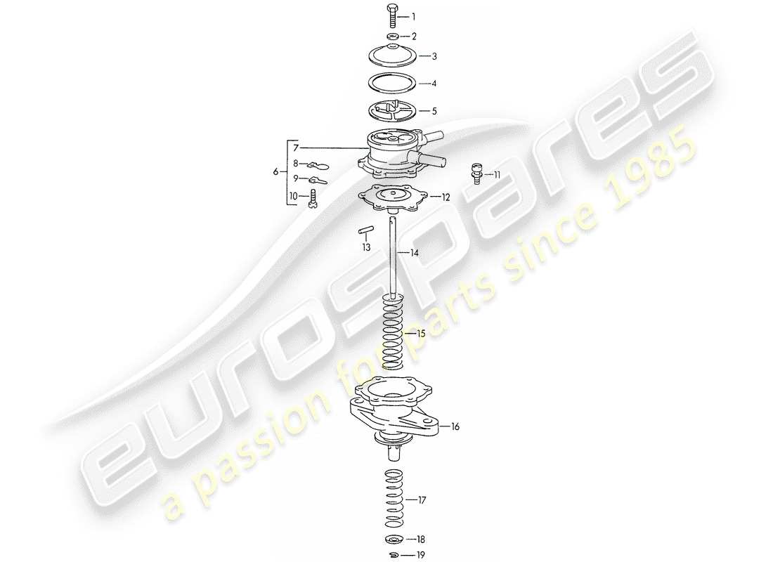 porsche 1966 (911/912) single parts - for - fuel pump part diagram
