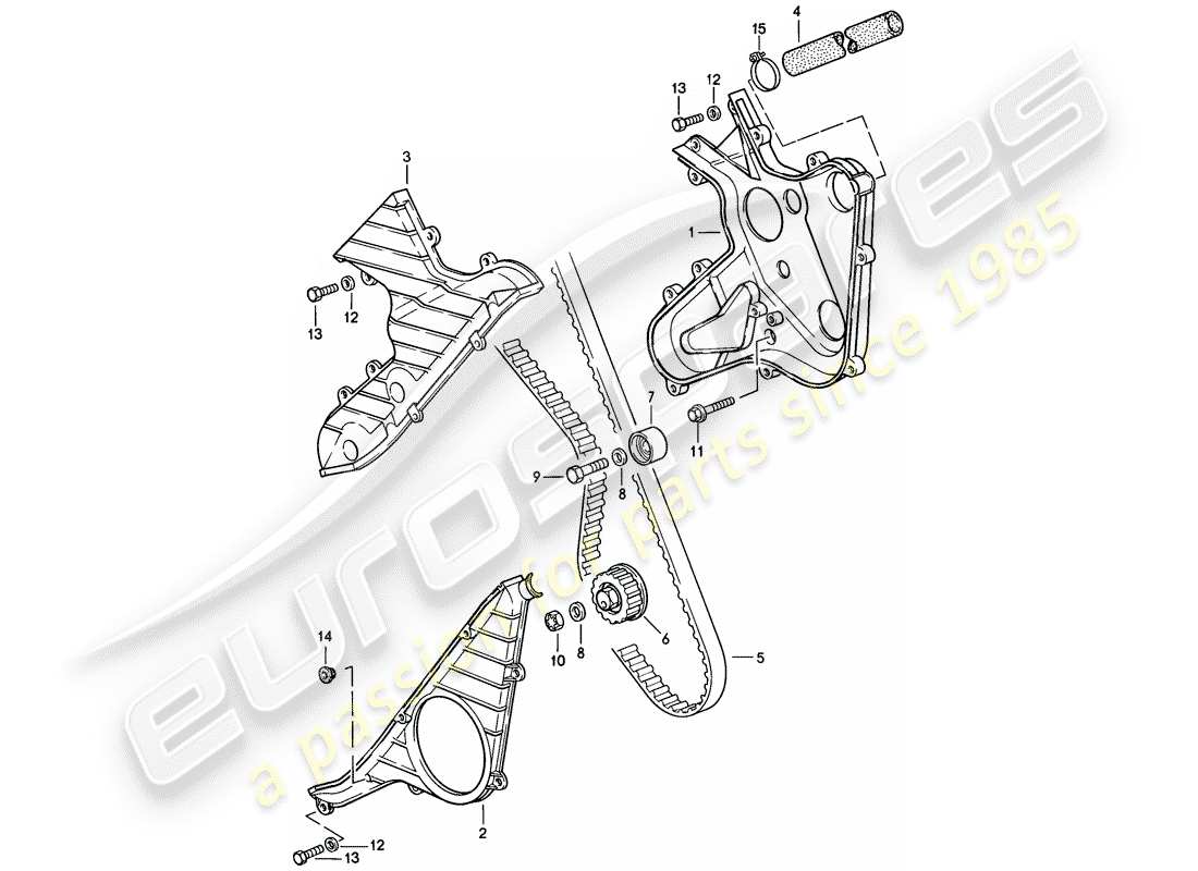 porsche 1986 (944) driving mechanism - camshaft - d >> - mj 1986 part diagram