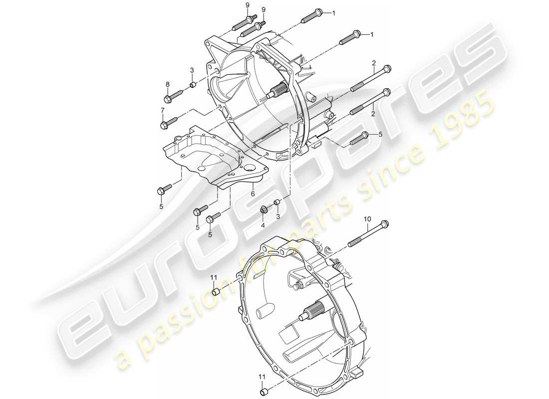 porsche cayenne (2009) mounting parts for engine and part diagram